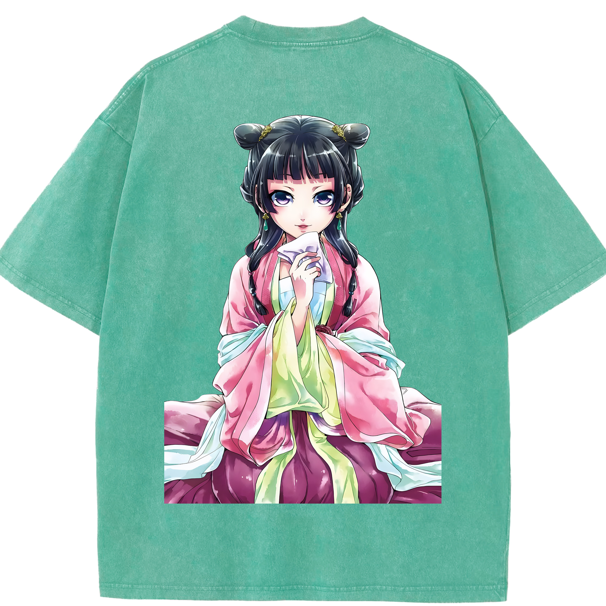（画像用） 薬屋のひとりごと The Apothecary Diaries 綿100% ヴィンテージ風 半袖Tシャツ（背面プリント）